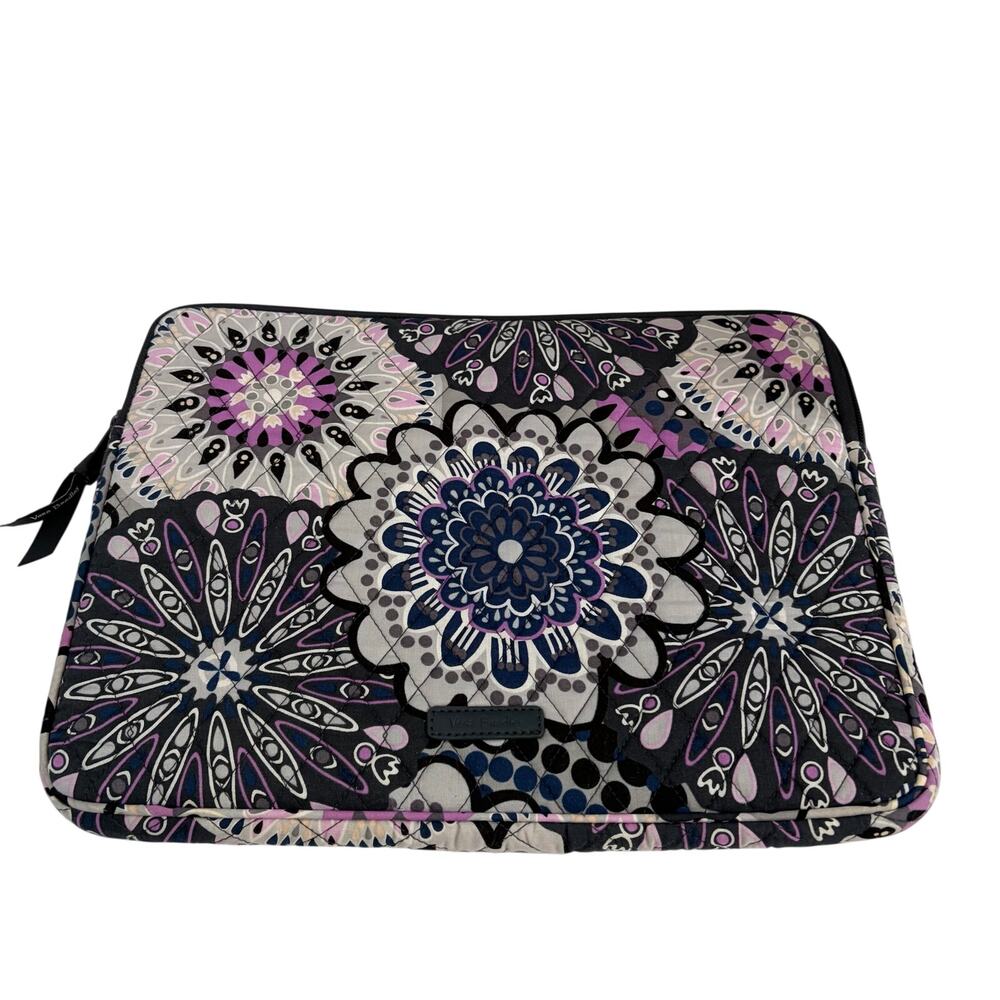Vera Bradley Purple Mimosa Floral Pattern Laptop Case